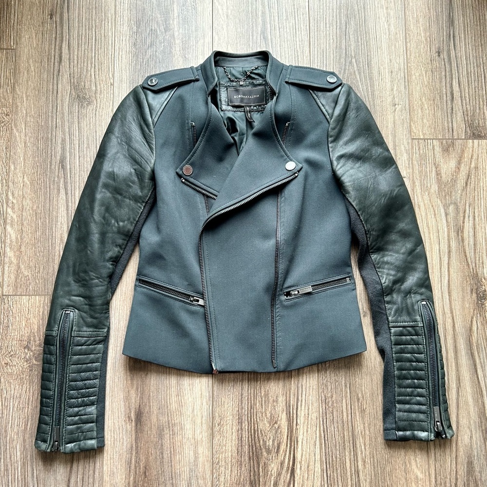 BCBGMAXAZRIA Fern Ava Moto Jacket | XS - Picture 3 of 15